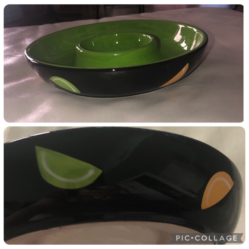 CRATE&BARREL 7” MARGARITA PREP DISH